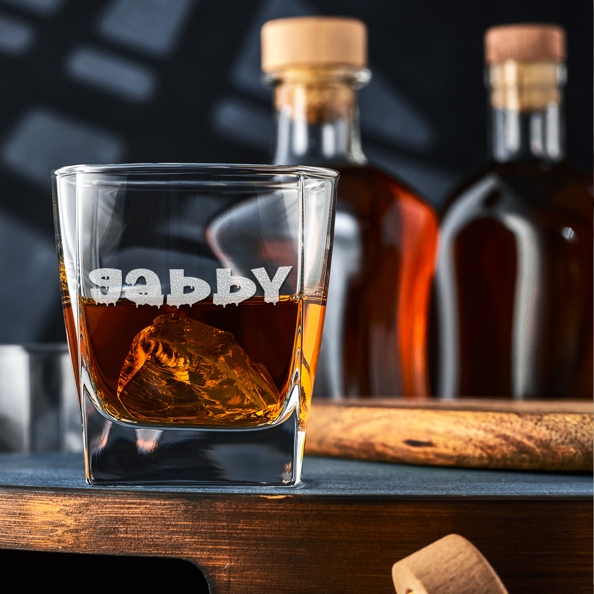 Personalized Haunted Halloween Font 12oz Double Old Fashioned Glass