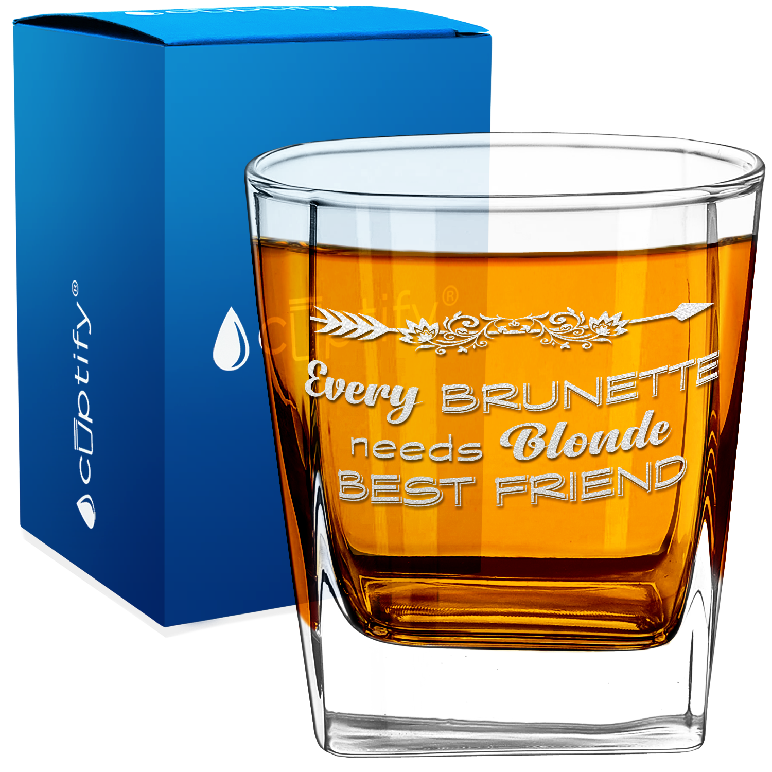 Every Brunette Needs Blonde Best Friend 12oz Double Old Fashioned Glass
