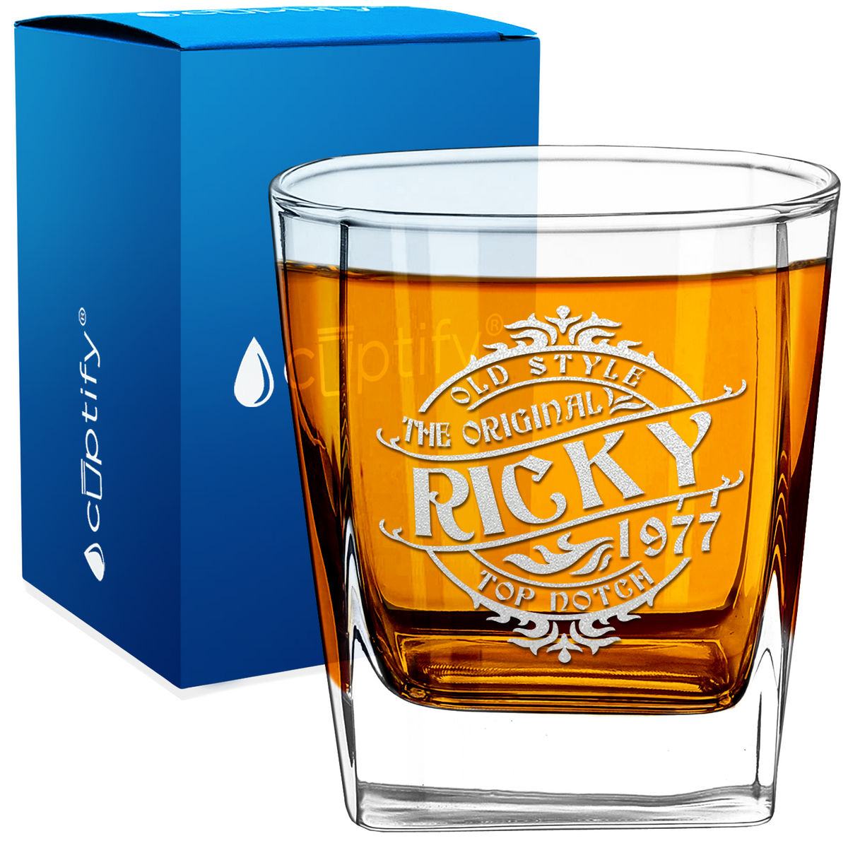 Personalized Old Style Top Notch 12oz Double Old Fashioned Glass