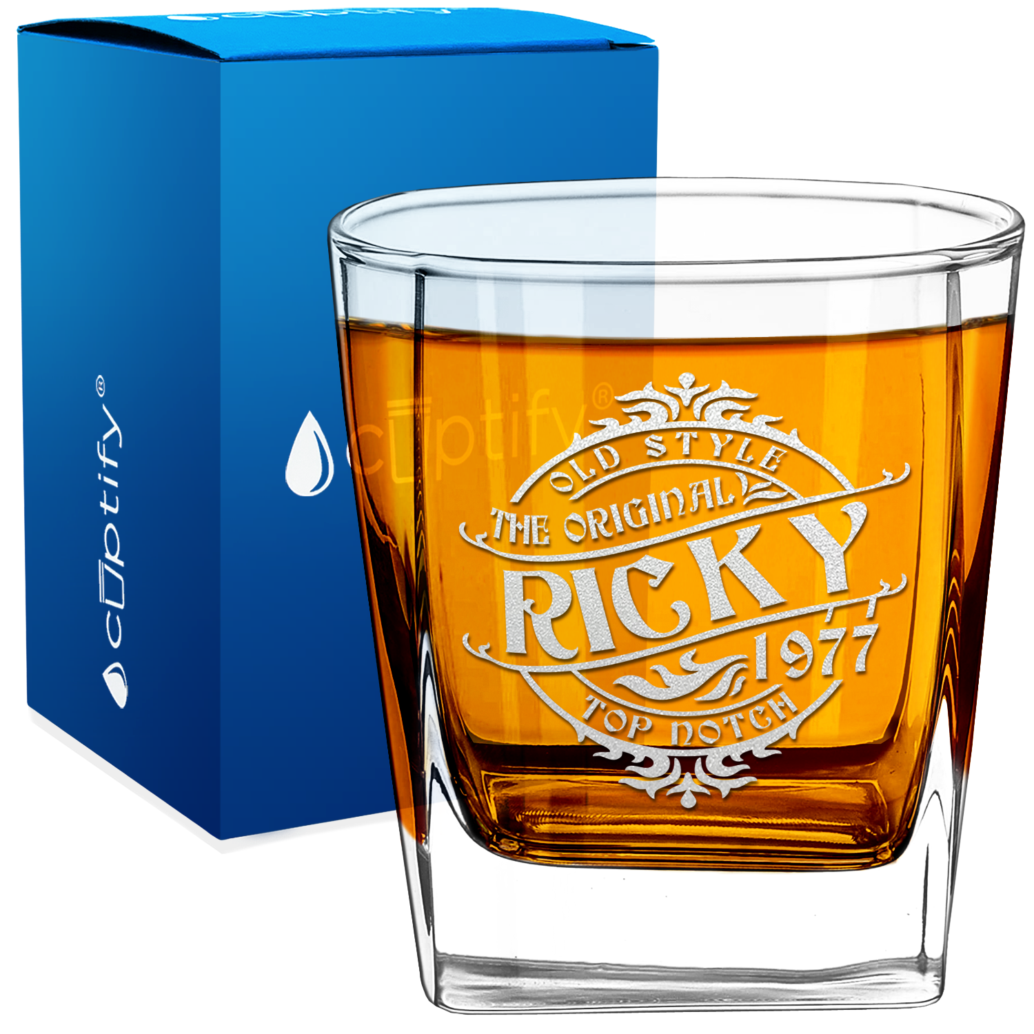 Personalized Old Style Top Notch 12oz Double Old Fashioned Glass