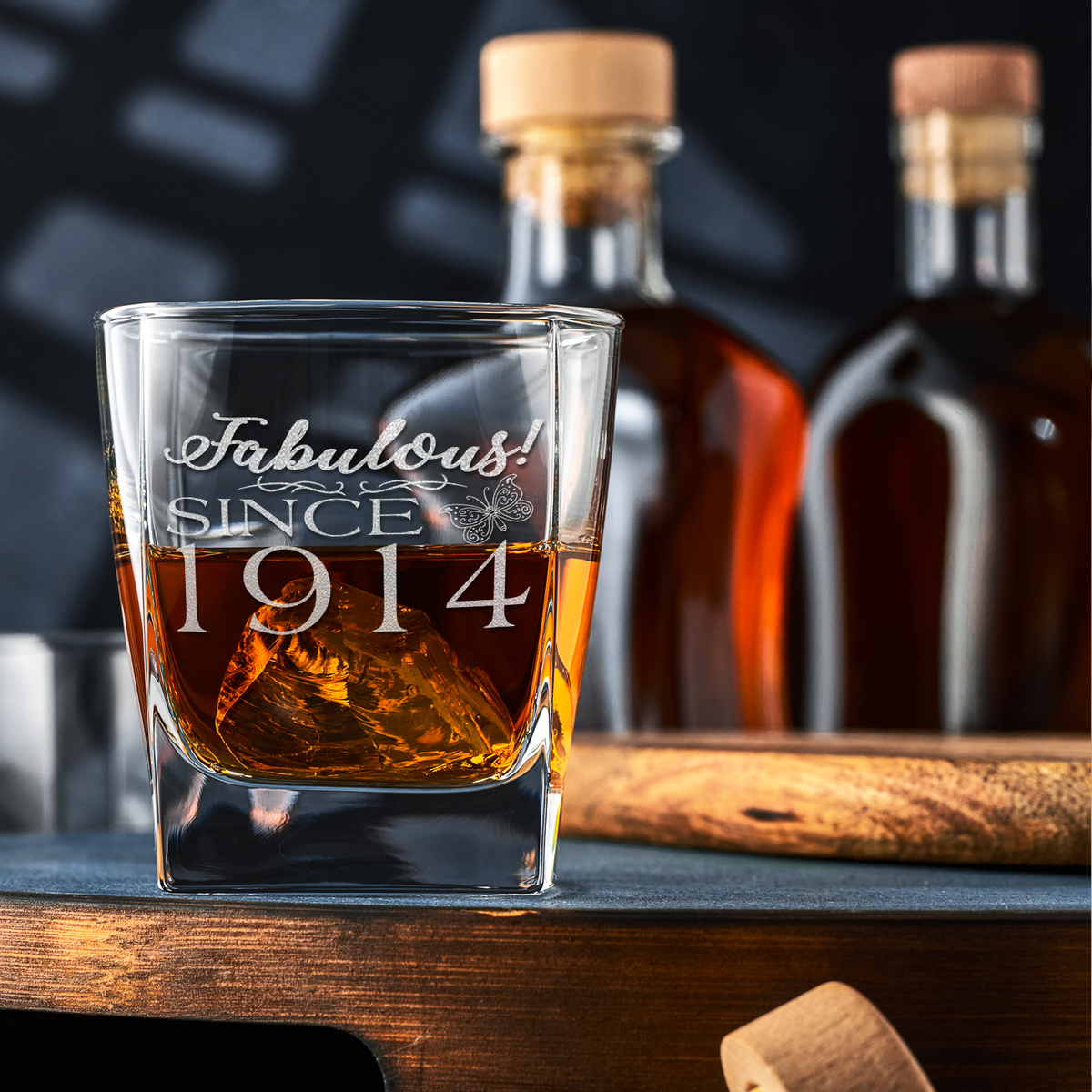 Fabulous Since 12oz Double Old Fashioned Glass