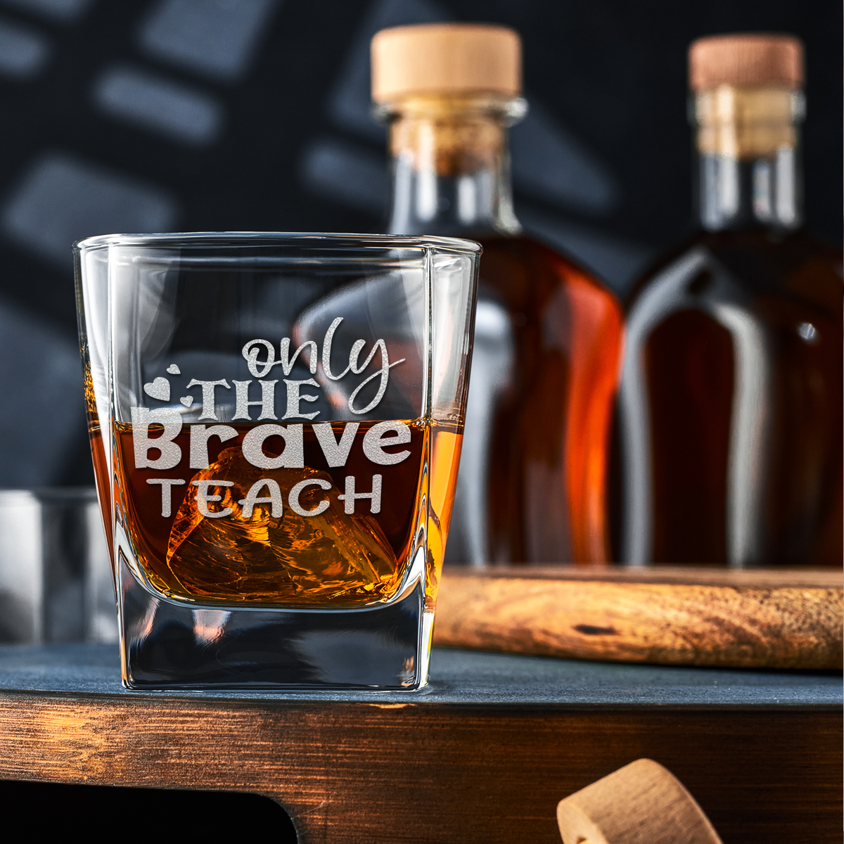 Only the Brave Teach 12oz Double Old Fashioned Glass