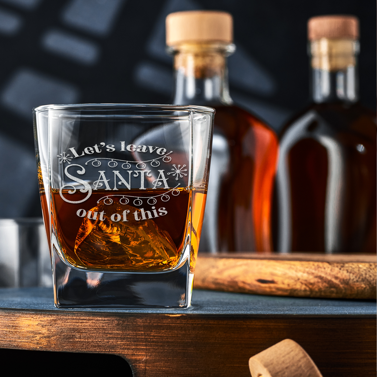 Lets Leave Santa out of This 12oz Double Old Fashioned Glass