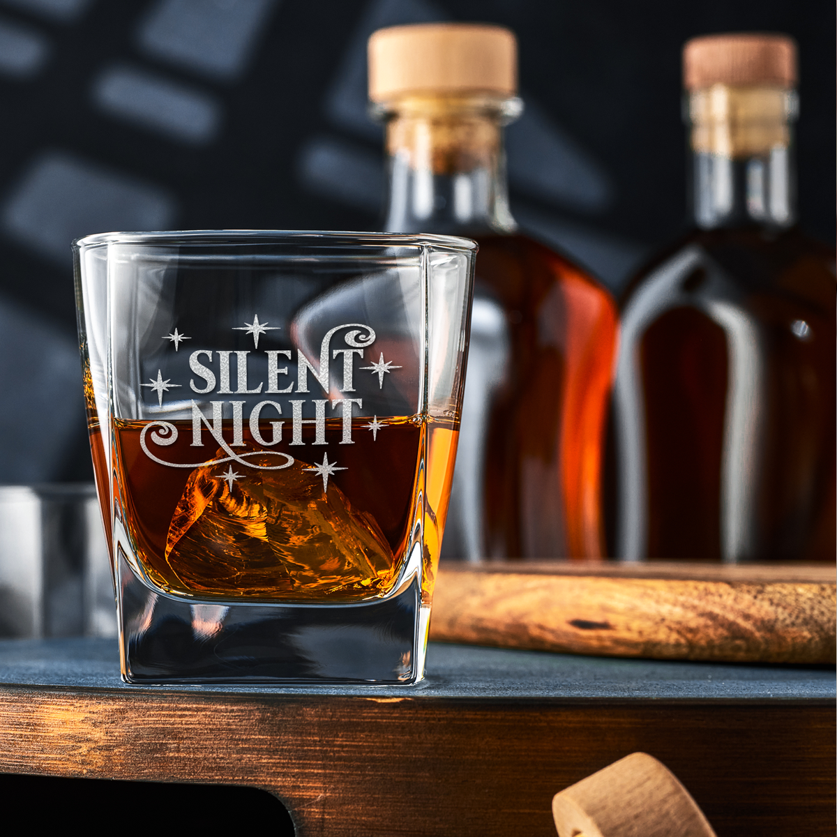 Silent Night 12oz Double Old Fashioned Glass