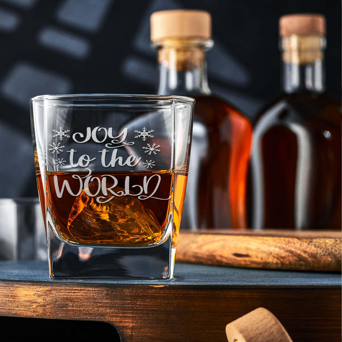 Joy to the World 12oz Double Old Fashioned Glass