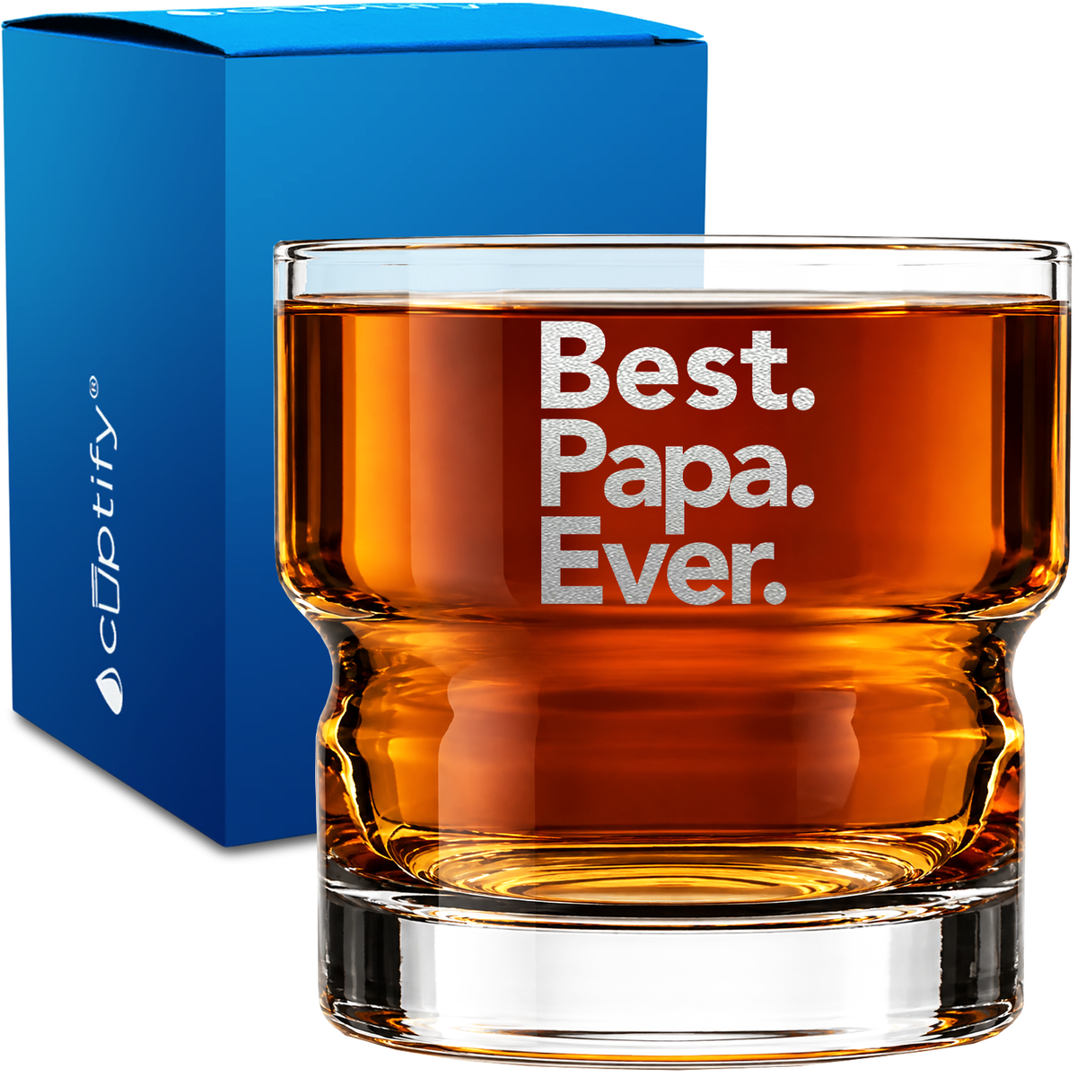 Best. Papa. Ever on 12oz Newton Whiskey Glass