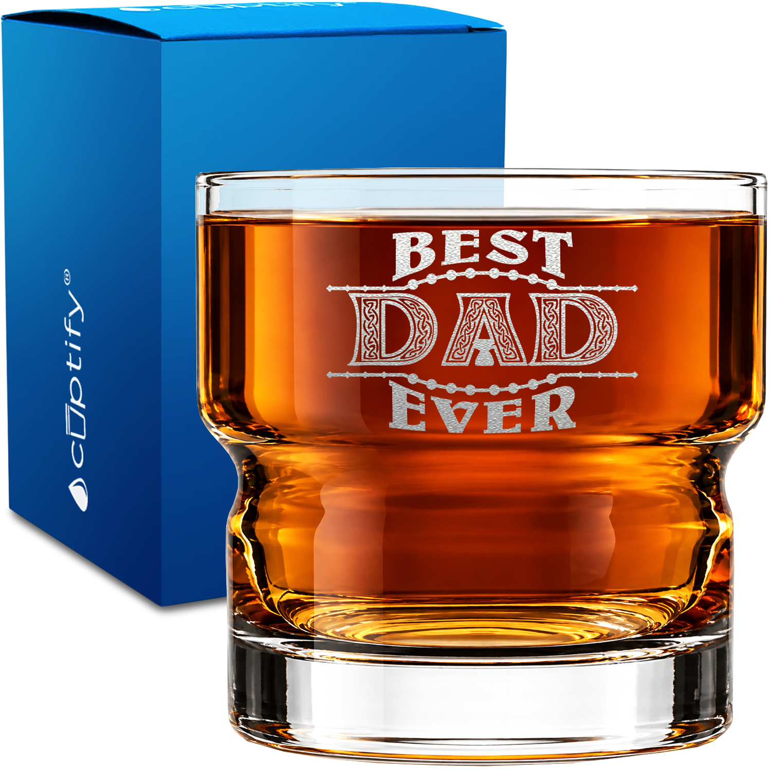 Best Dad Ever on 12oz Newton Whiskey Glass