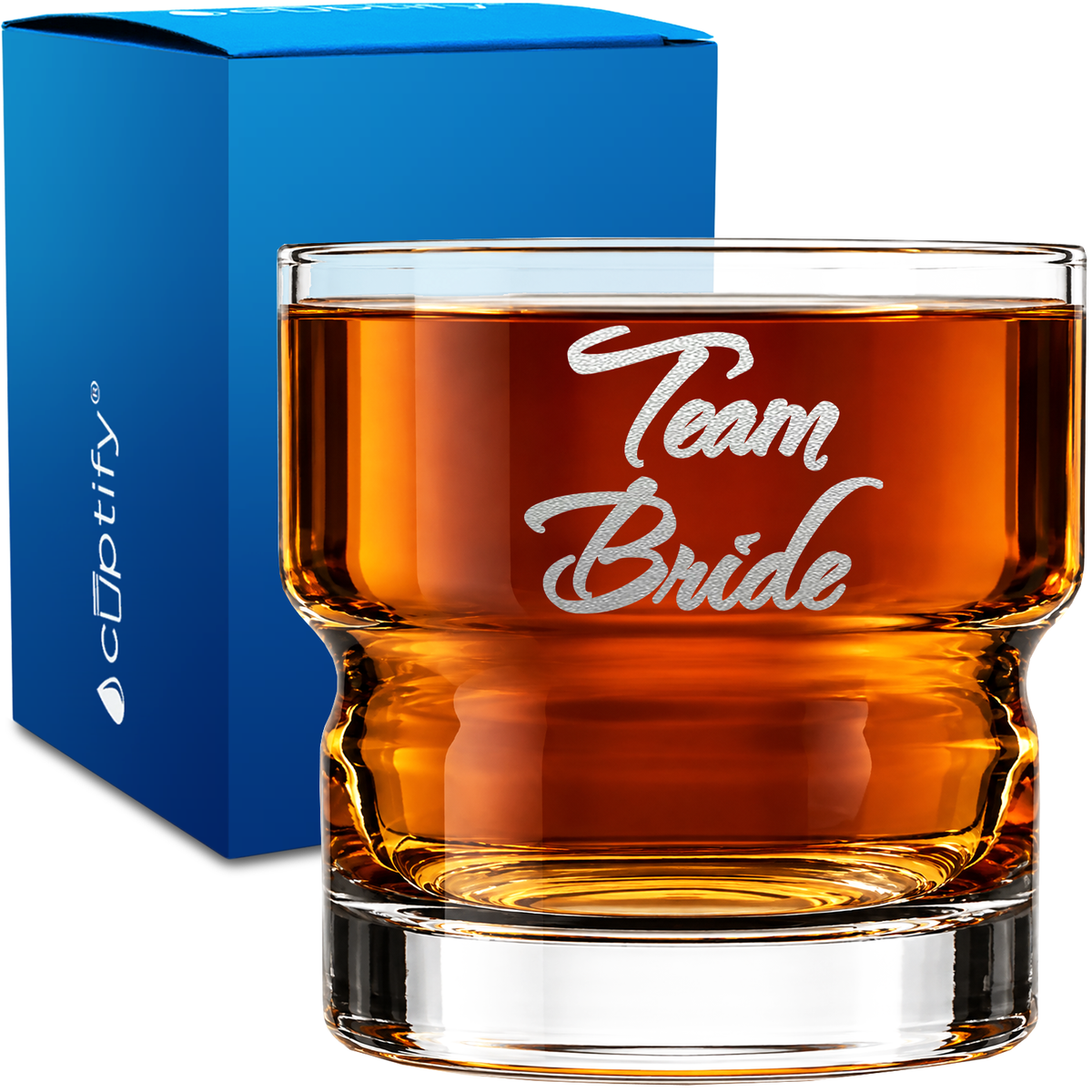 Team Bride 12oz Newton Whiskey Glass