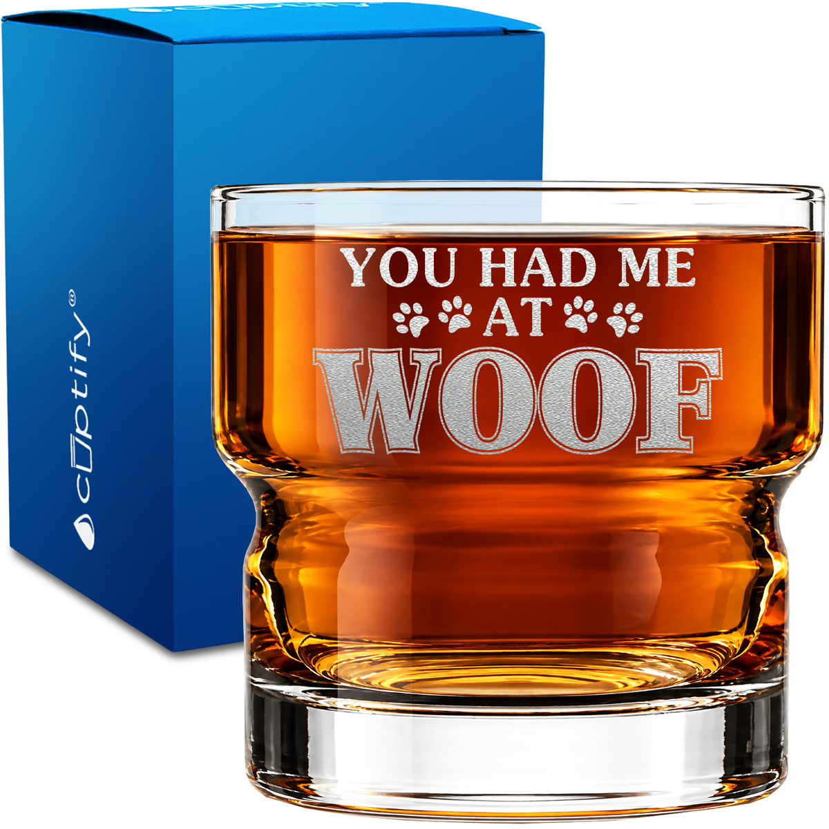 You had me at Woof 12oz Newton Whiskey Glass