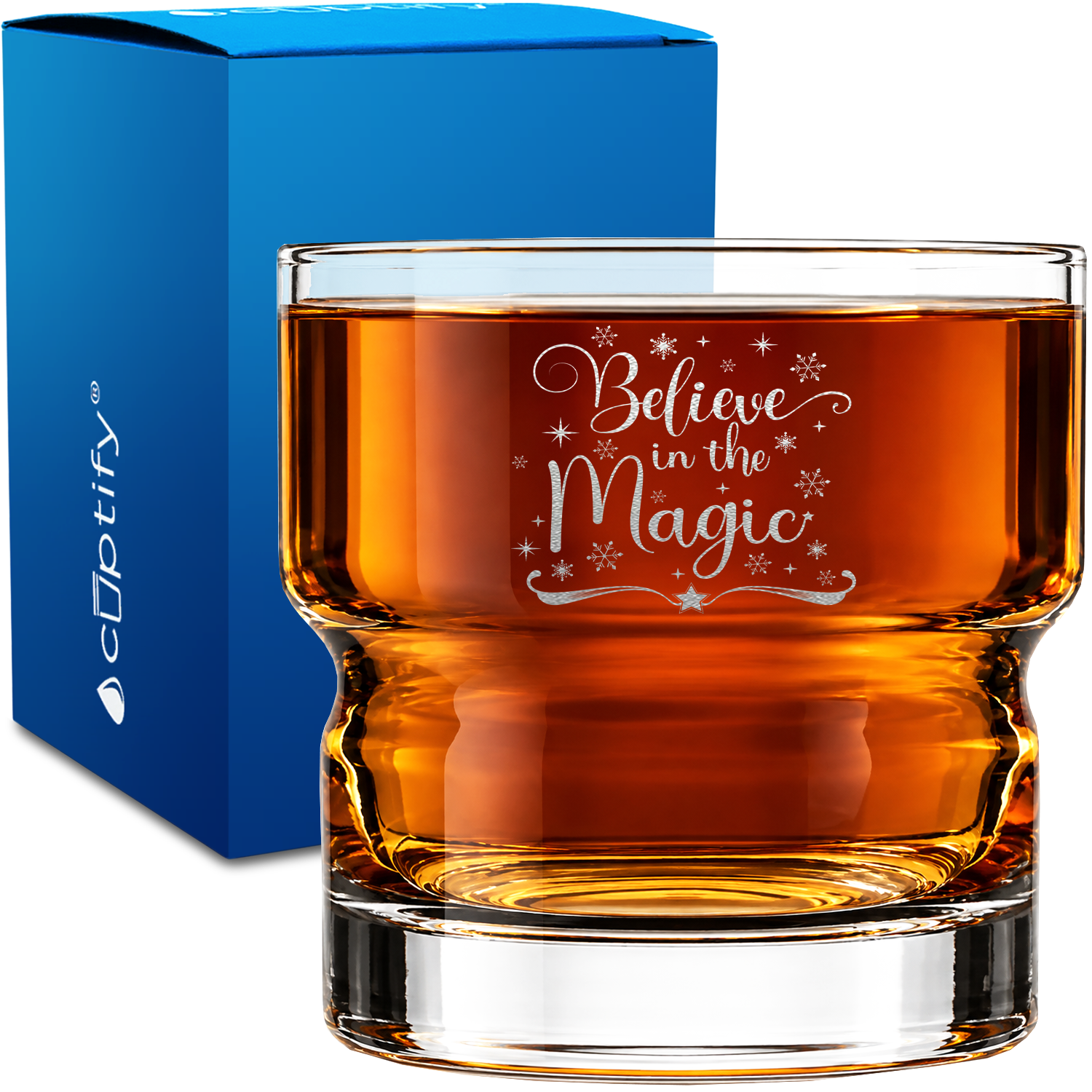 Believe in the Magic on 12oz Newton Whiskey Glass