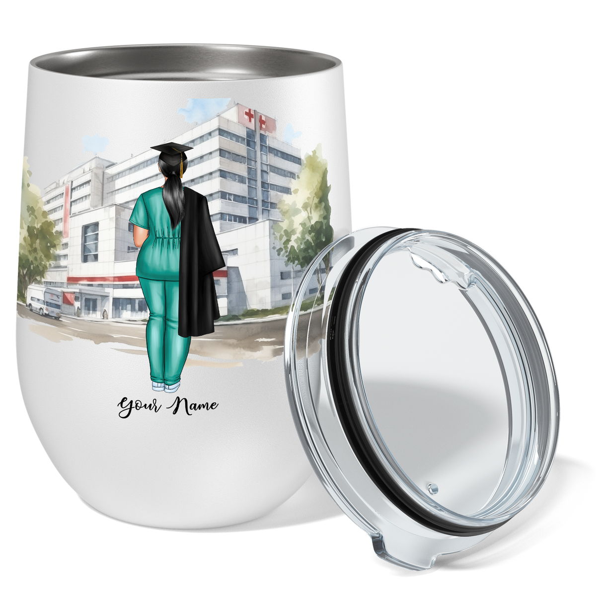Personalized Future Nurse 12oz Nurse Wine Tumbler
