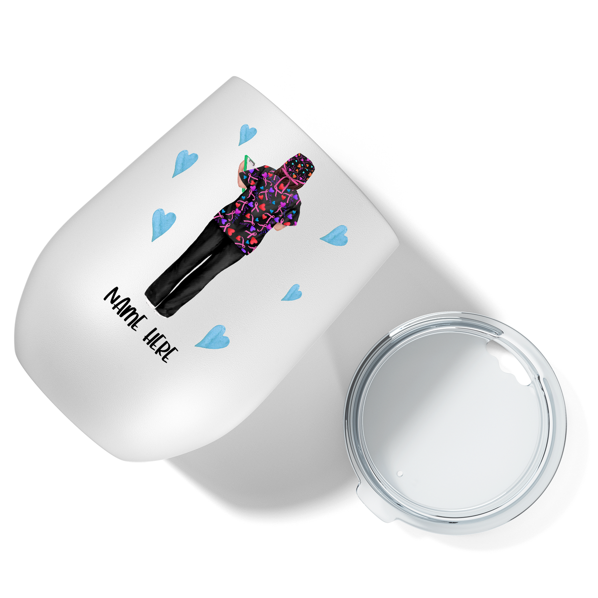 Personalized Nurse Life is The Best Life 12oz Nurse Wine Tumbler