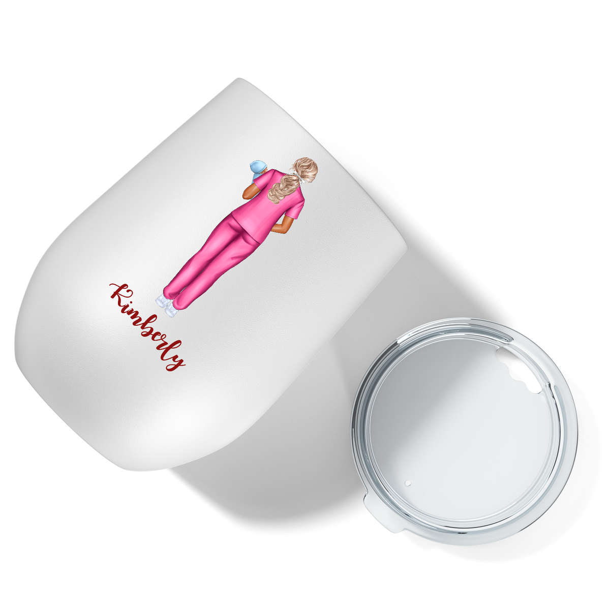 Personalized Pediatric Nurse 12oz Nurse Wine Tumbler