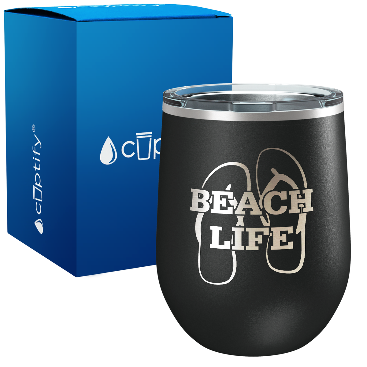 The Beach Life Sandals 12oz Beach Wine Tumbler