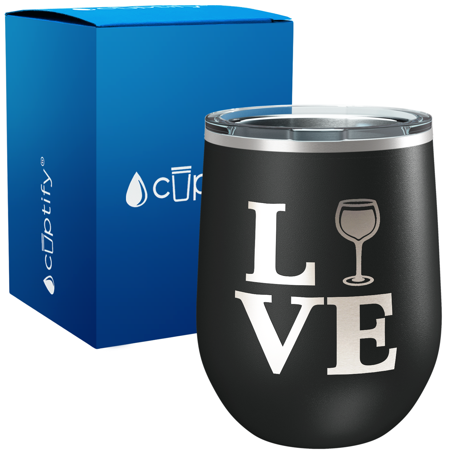 Love Wine 12oz Funny Wine Tumbler