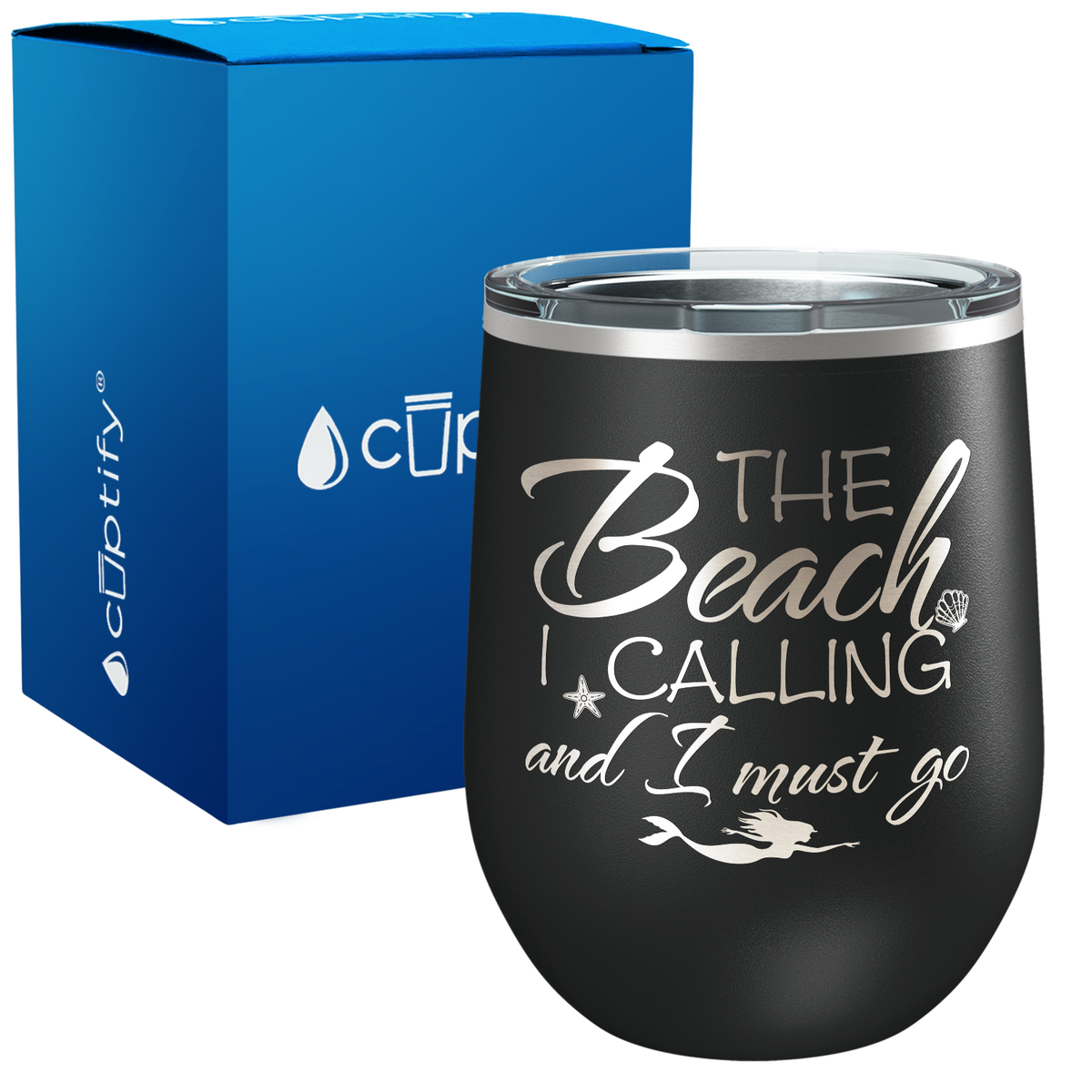 The Beach is Calling 12oz Beach Wine Tumbler