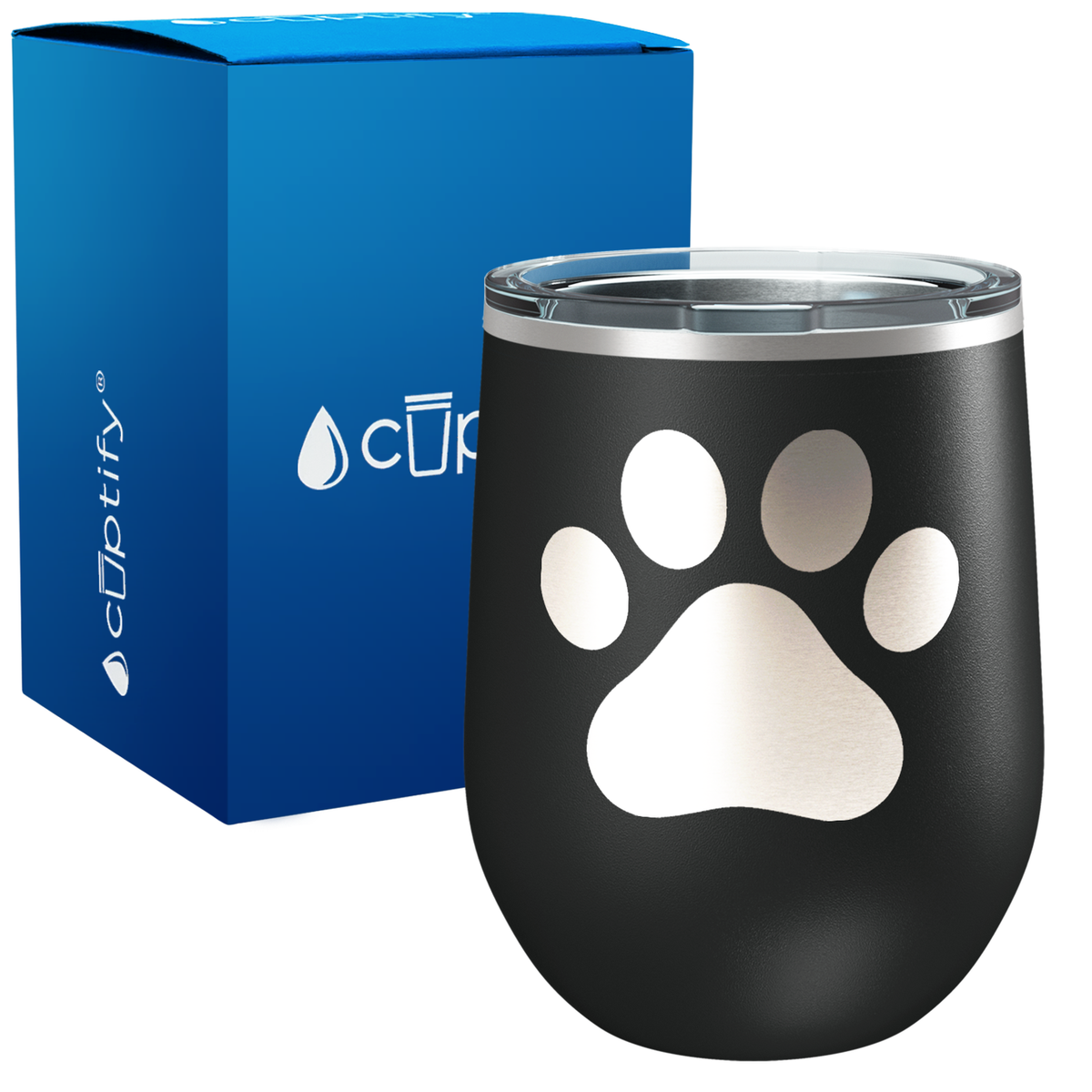 Paw Print 12oz Dog Wine Tumbler