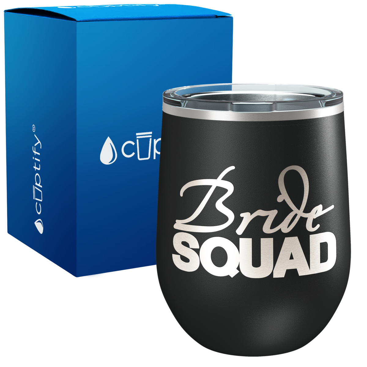Bride Squad 12oz Bridal Shower Wine Tumbler
