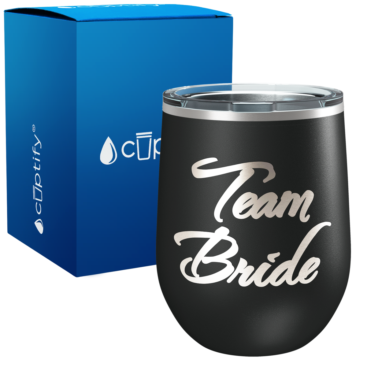 Team Bride 12oz Bridal Shower Wine Tumbler