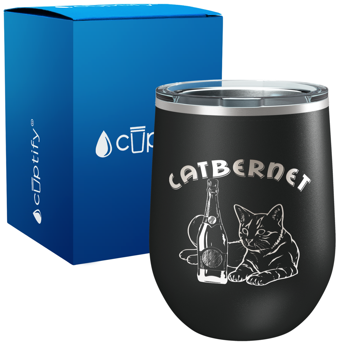Catbernet 12oz Funny Wine Tumbler