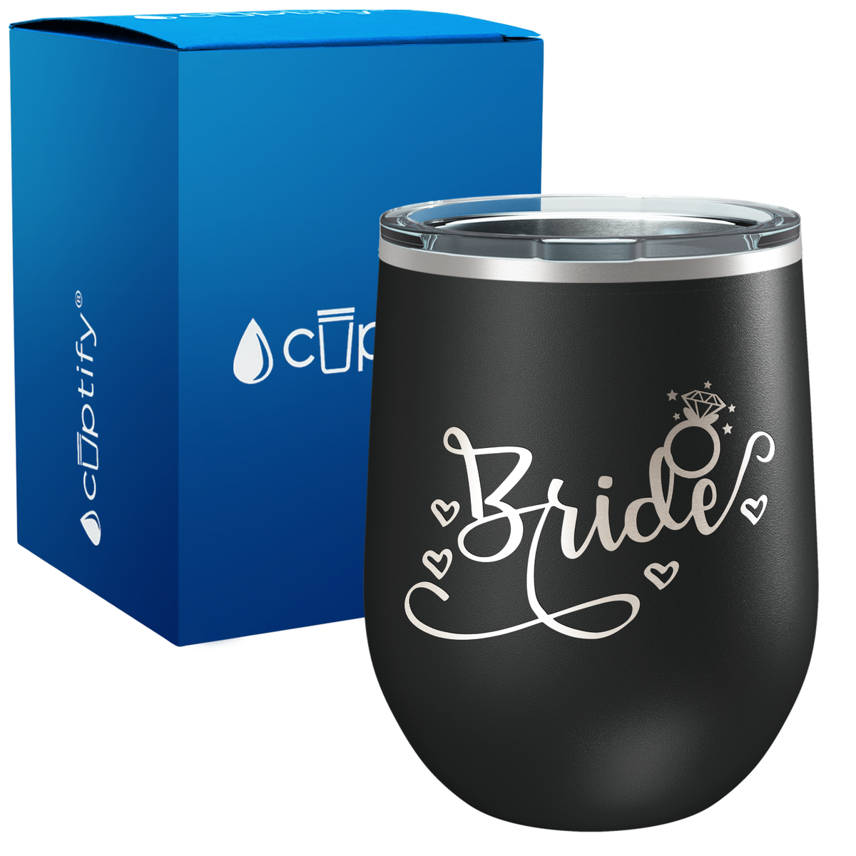Bride Ring 12oz Bridal Shower Wine Tumbler
