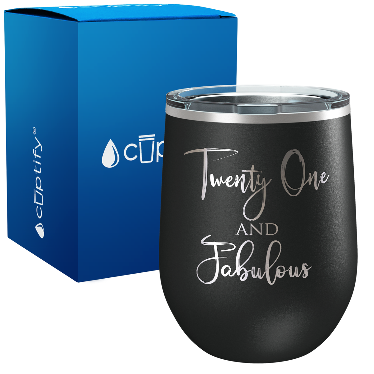 Twenty One and Fabulous 12oz Birthday Wine Tumbler