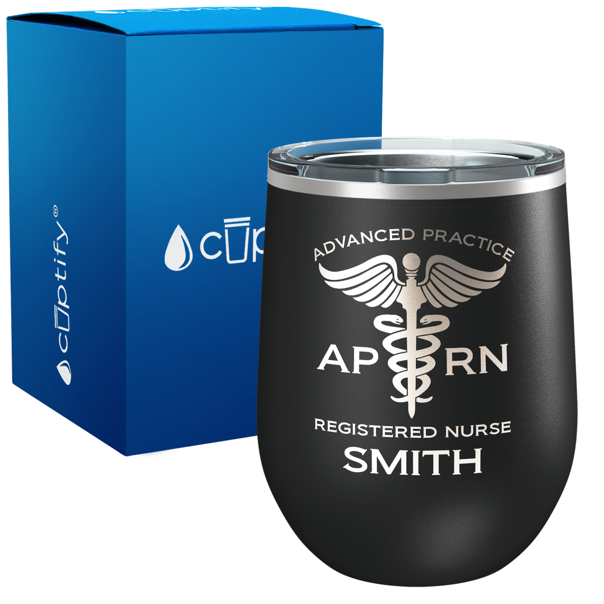 Personalized APRN Advanced Practice Registered Nurse 12oz Medical Wine Tumbler