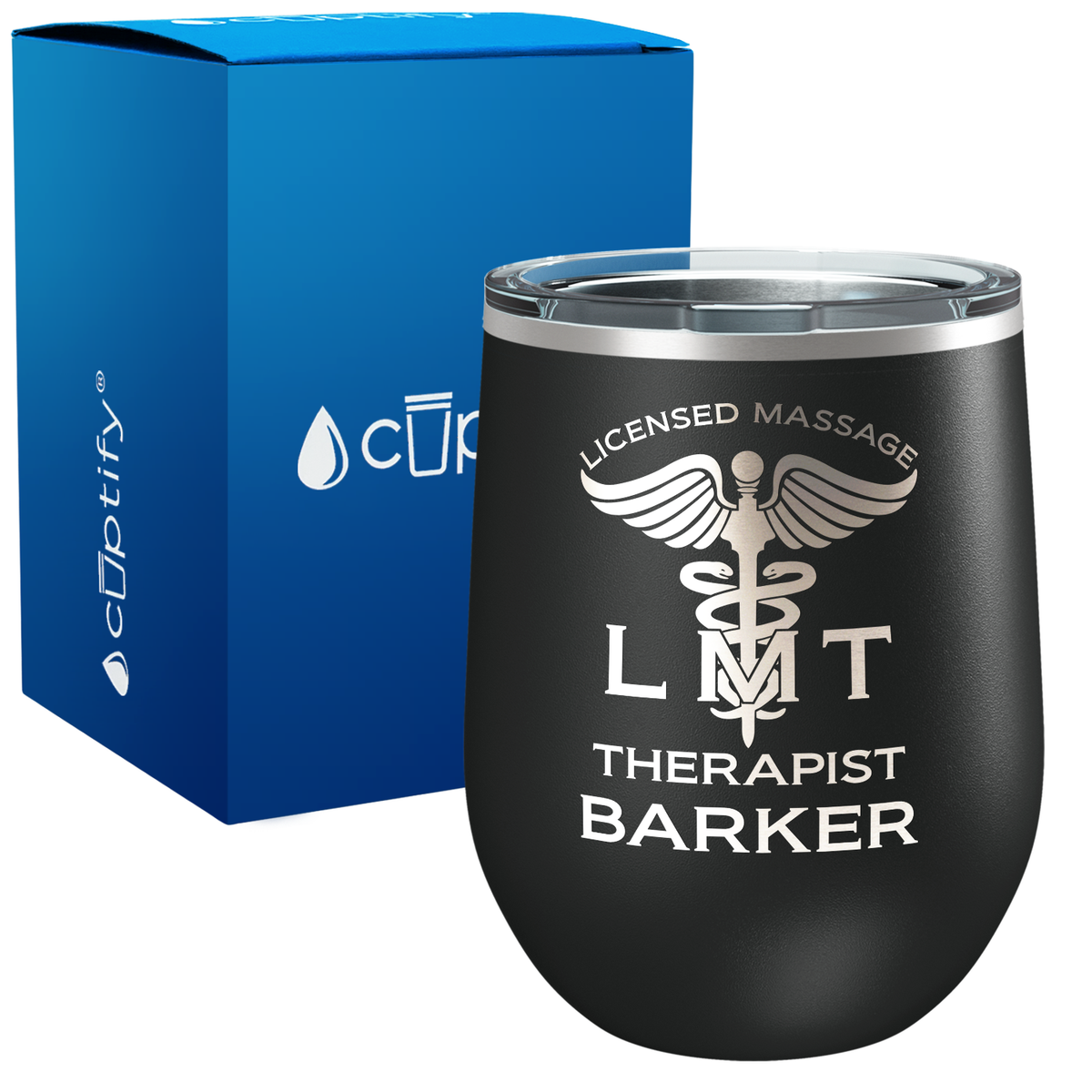 Personalized LMT Licensed Massage Therapist 12oz Medical Wine Tumbler