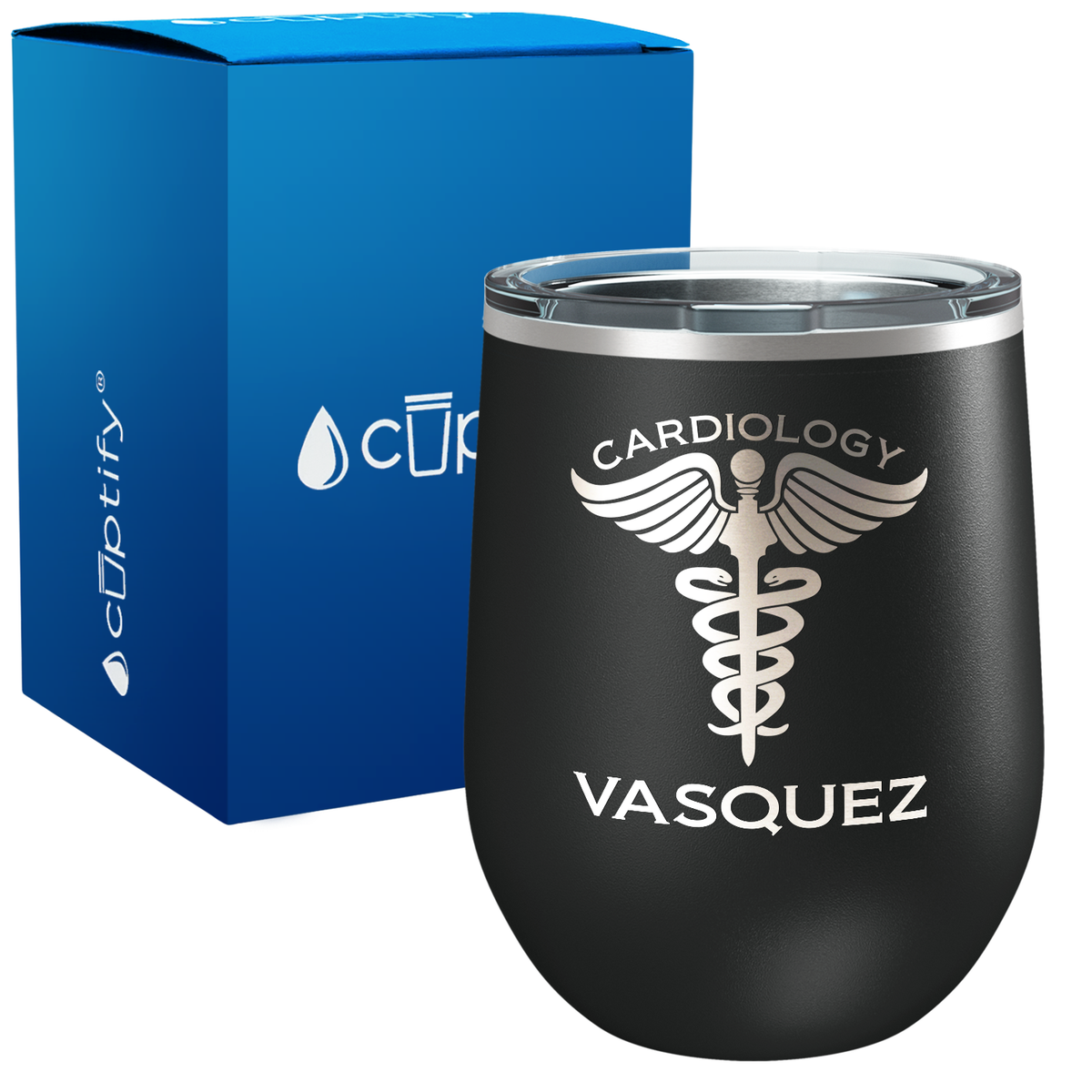 Personalized Cardiology 12oz Medical Wine Tumbler