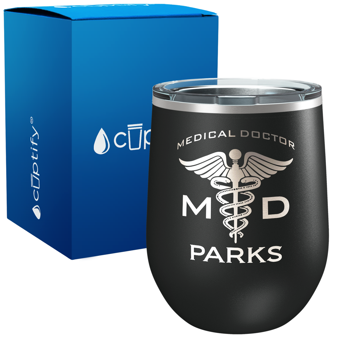 Personalized MD Medical Doctor 12oz Medical Wine Tumbler
