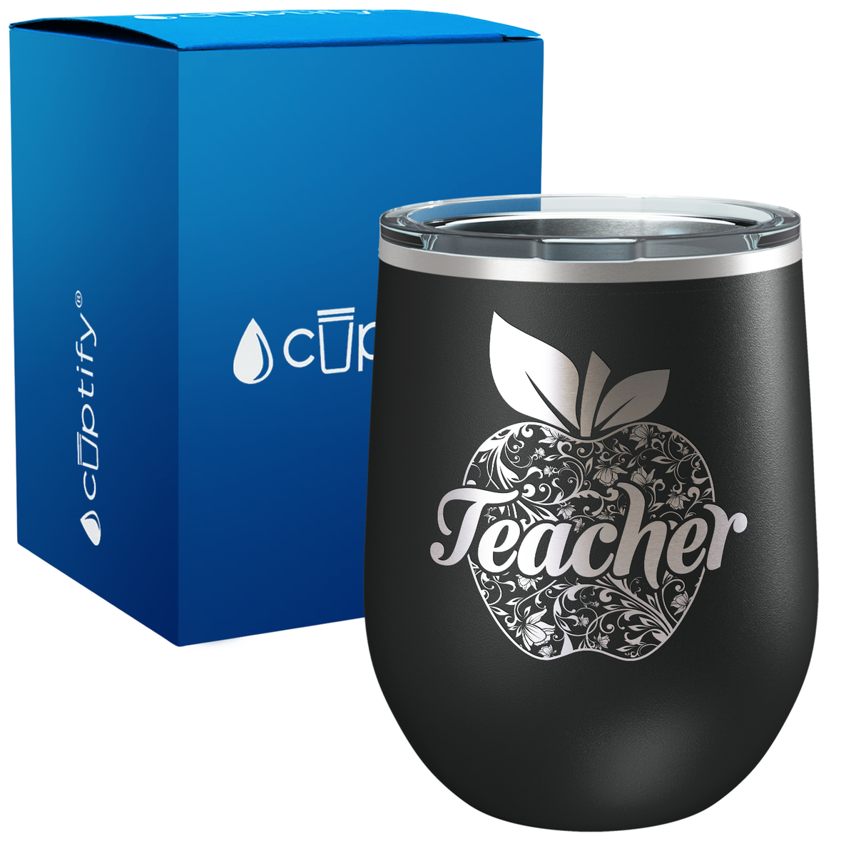 Teacher Apple 12oz Teacher Wine Tumbler