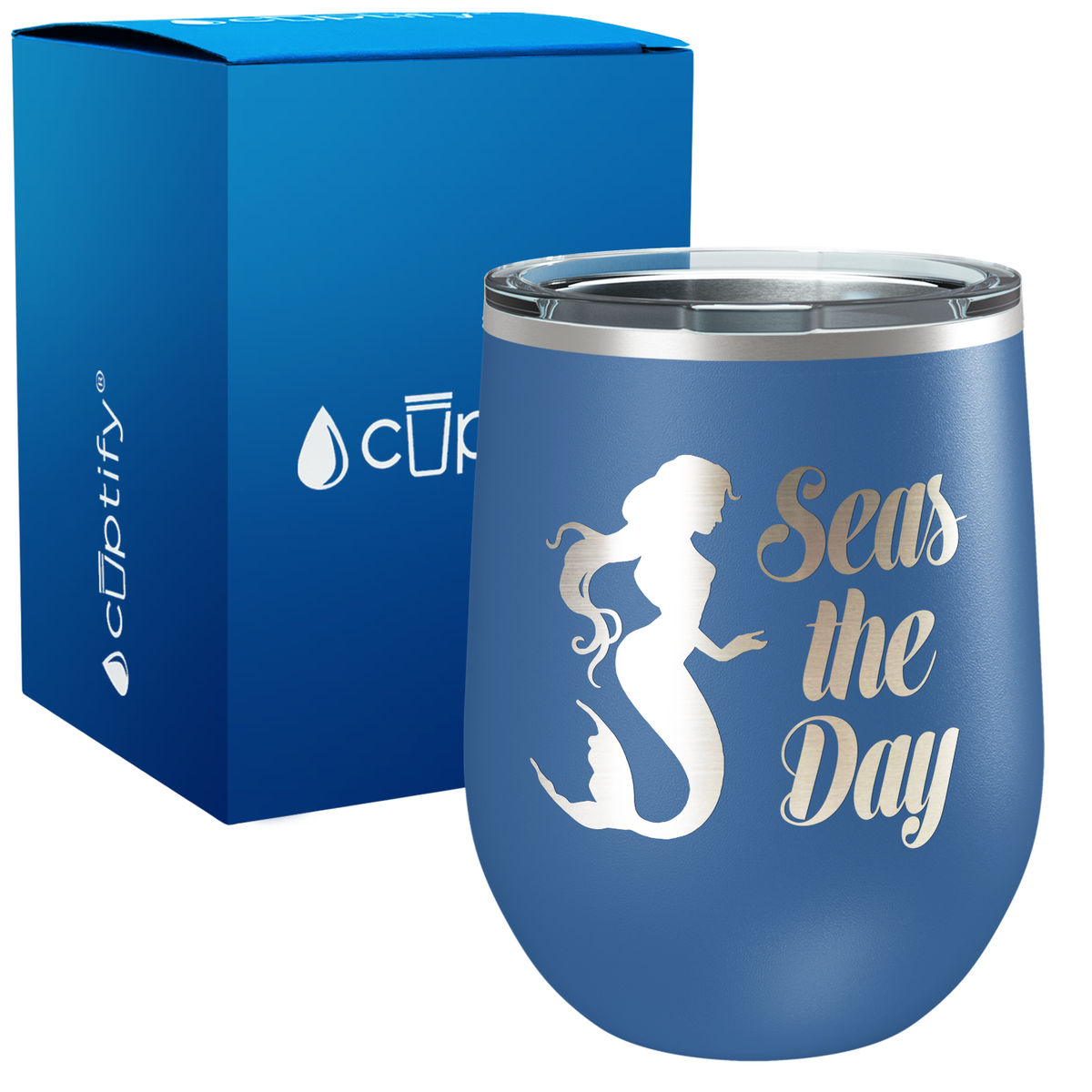 Seas the Day 12oz Beach Wine Tumbler