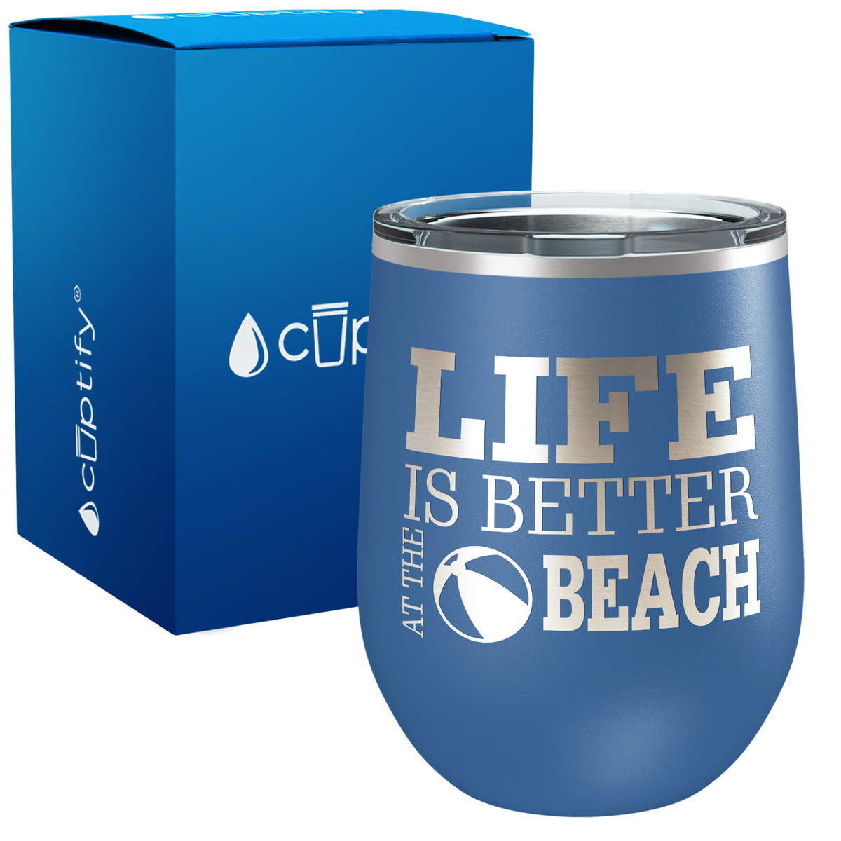 Life is Better at the Beach 12oz Beach Wine Tumbler