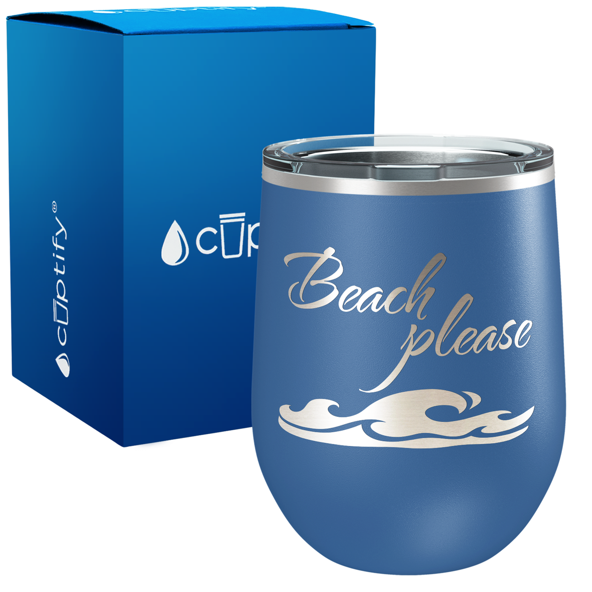 Beach Please 12oz Beach Wine Tumbler