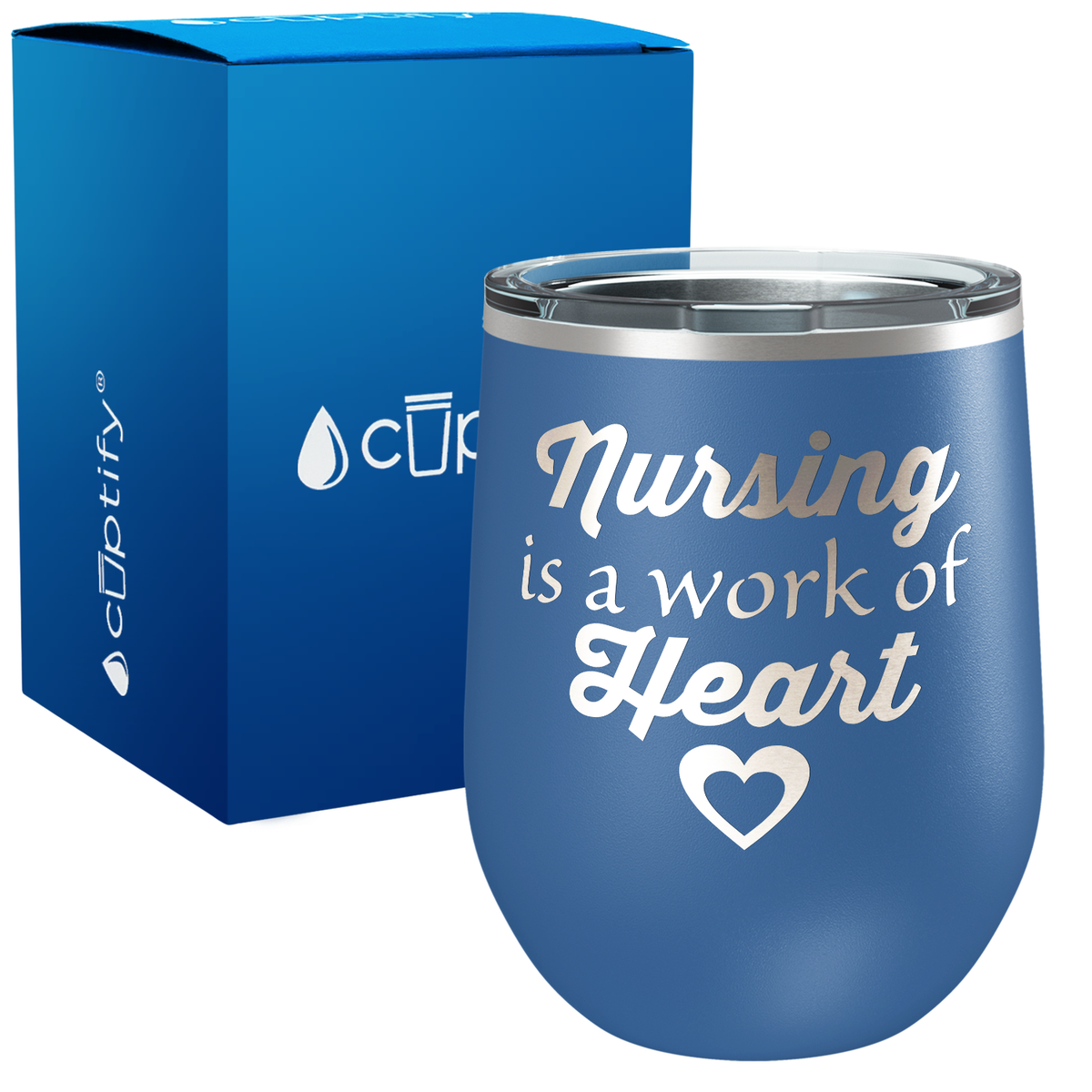 Nursing is a Work of Heart 12oz Nurse Wine Tumbler