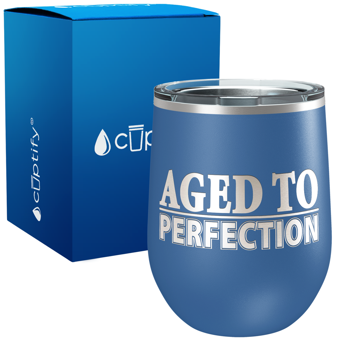 Aged to Perfection 12oz Funny Wine Tumbler