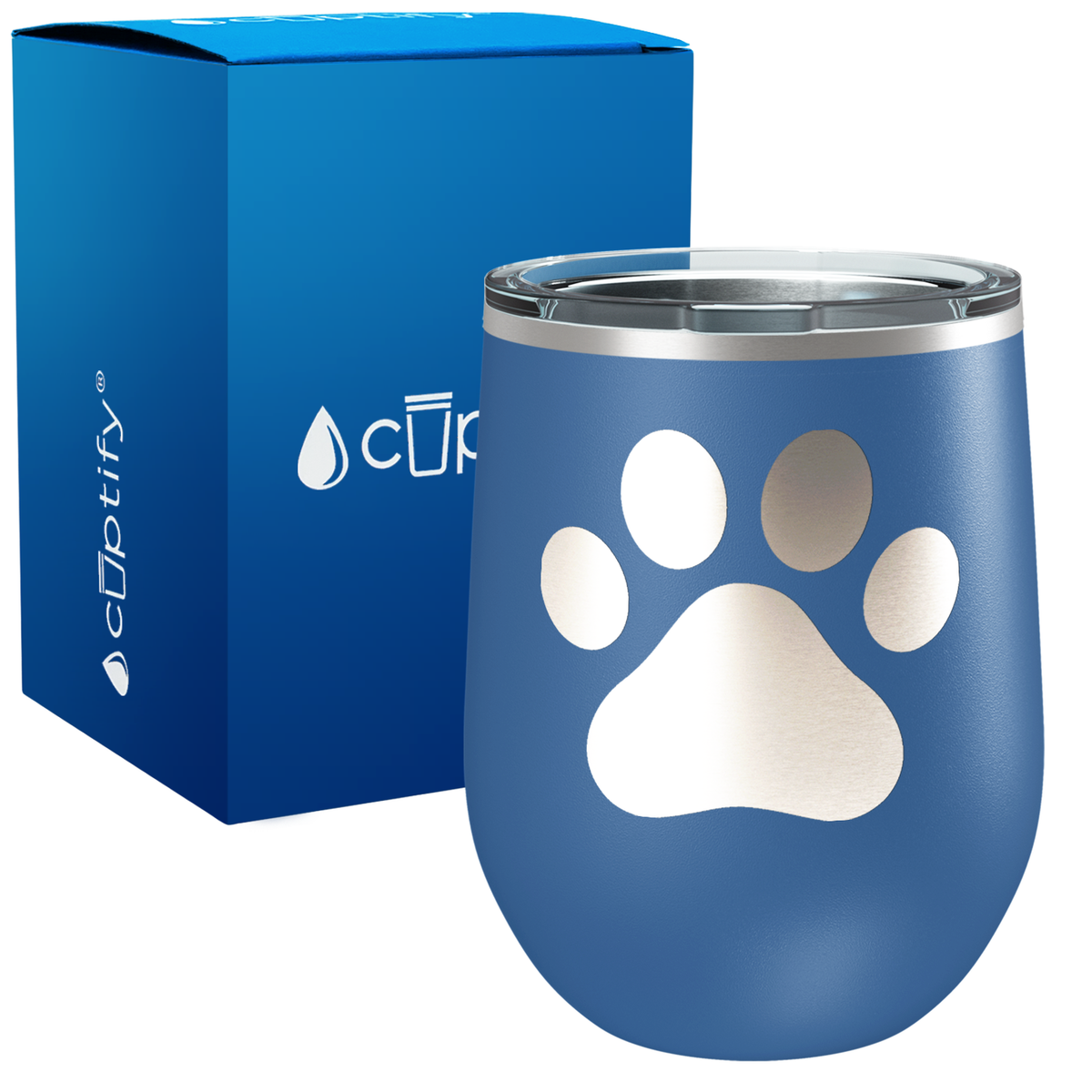 Paw Print 12oz Dog Wine Tumbler