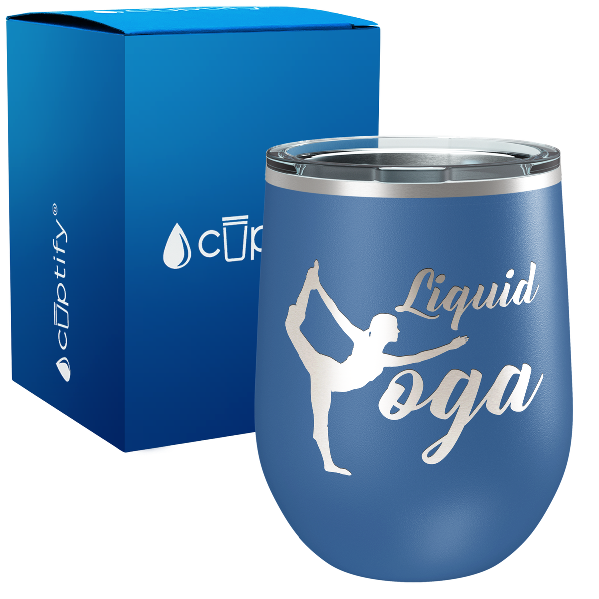 Liquid Yoga 12oz Funny Wine Tumbler