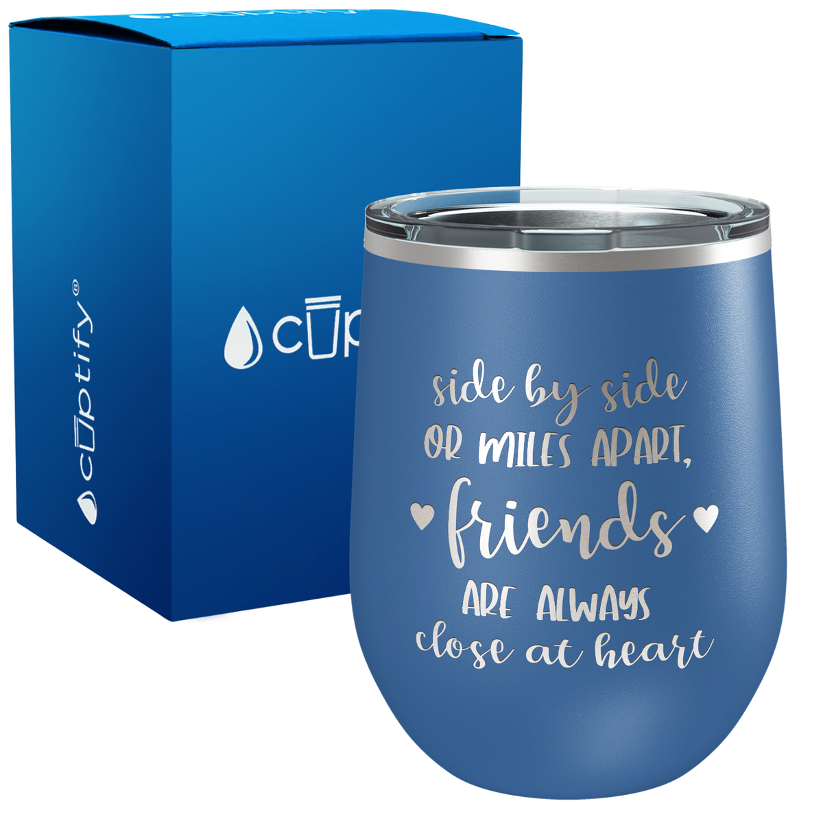 Friends Are Always Close at Heart 12oz Best Friend Wine Tumbler