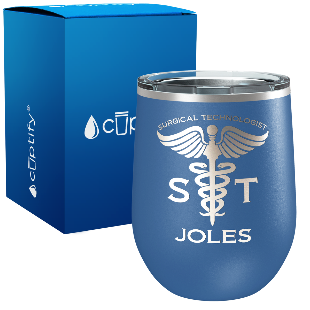 Personalized ST Surgical Technologist 12oz Medical Wine Tumbler