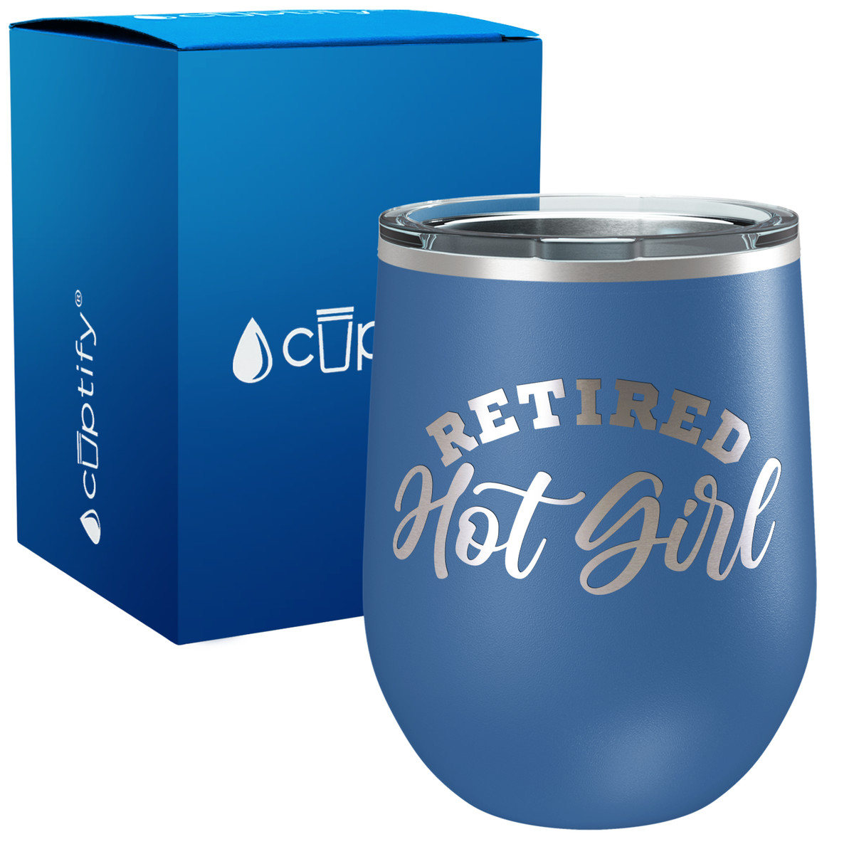 Retired Hot Girl 12oz Retirement Wine Tumbler