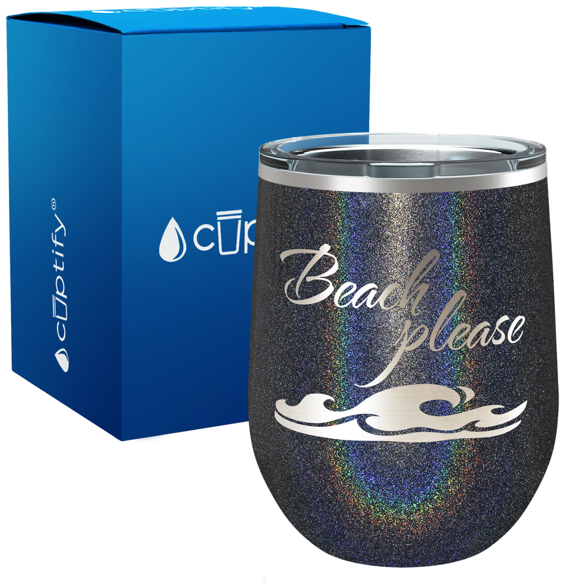Beach Please 12oz Beach Wine Tumbler