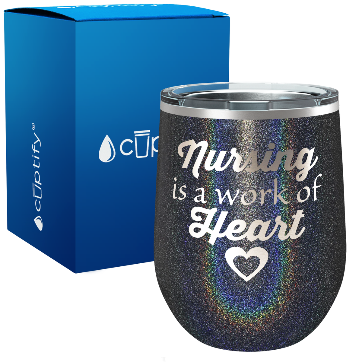 Nursing is a Work of Heart 12oz Nurse Wine Tumbler
