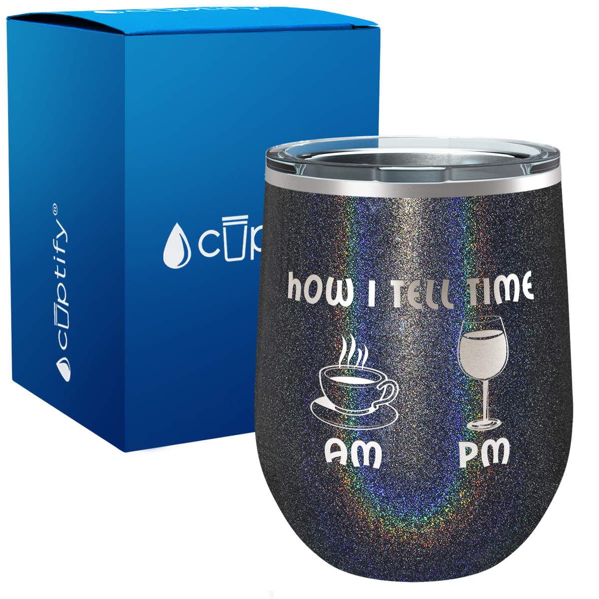 How I tell Time 12oz Funny Wine Tumbler