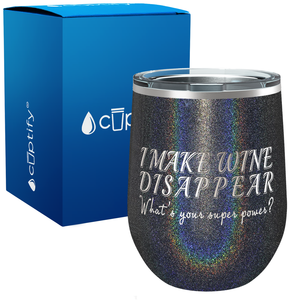I Make Wine Disappear 12oz Funny Wine Tumbler