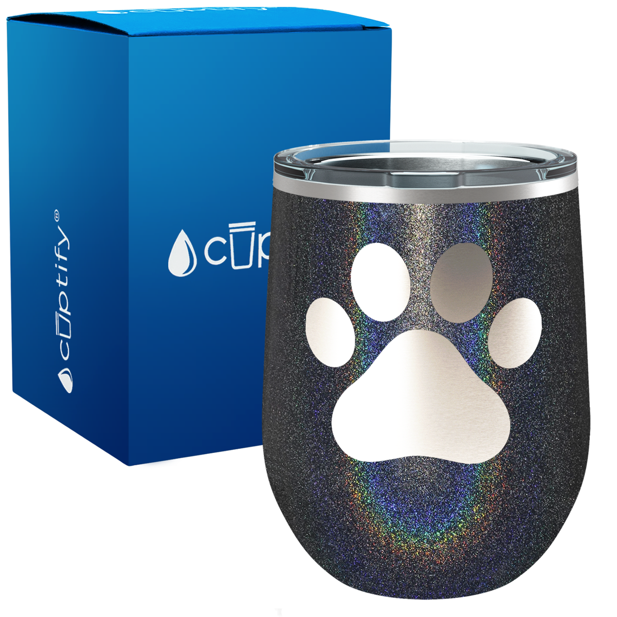 Paw Print 12oz Dog Wine Tumbler