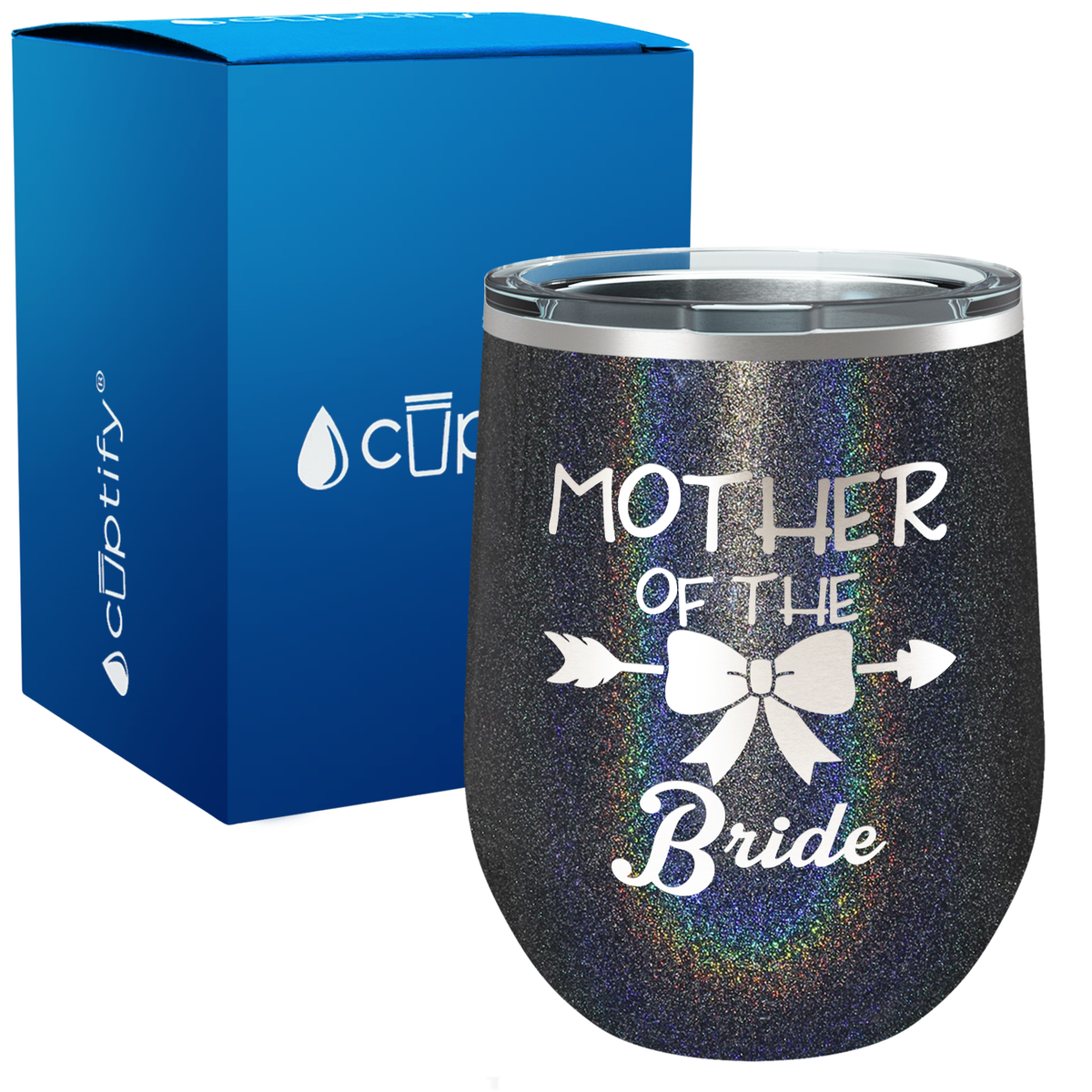 Mother of the Bride 12oz Bridal Shower Wine Tumbler