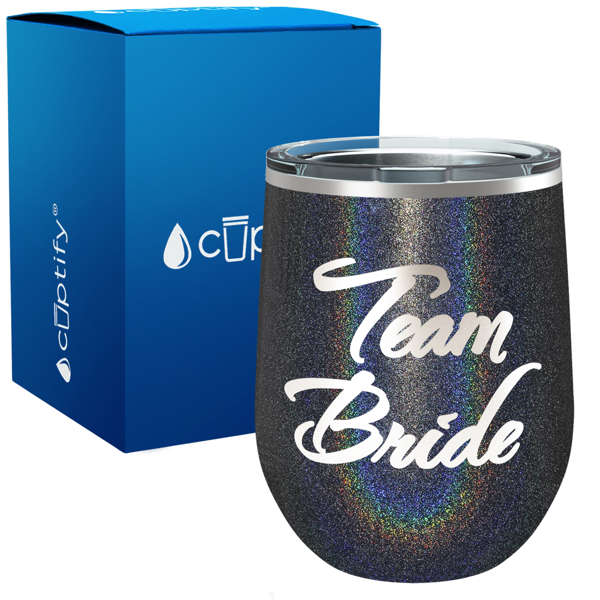 Team Bride 12oz Bridal Shower Wine Tumbler