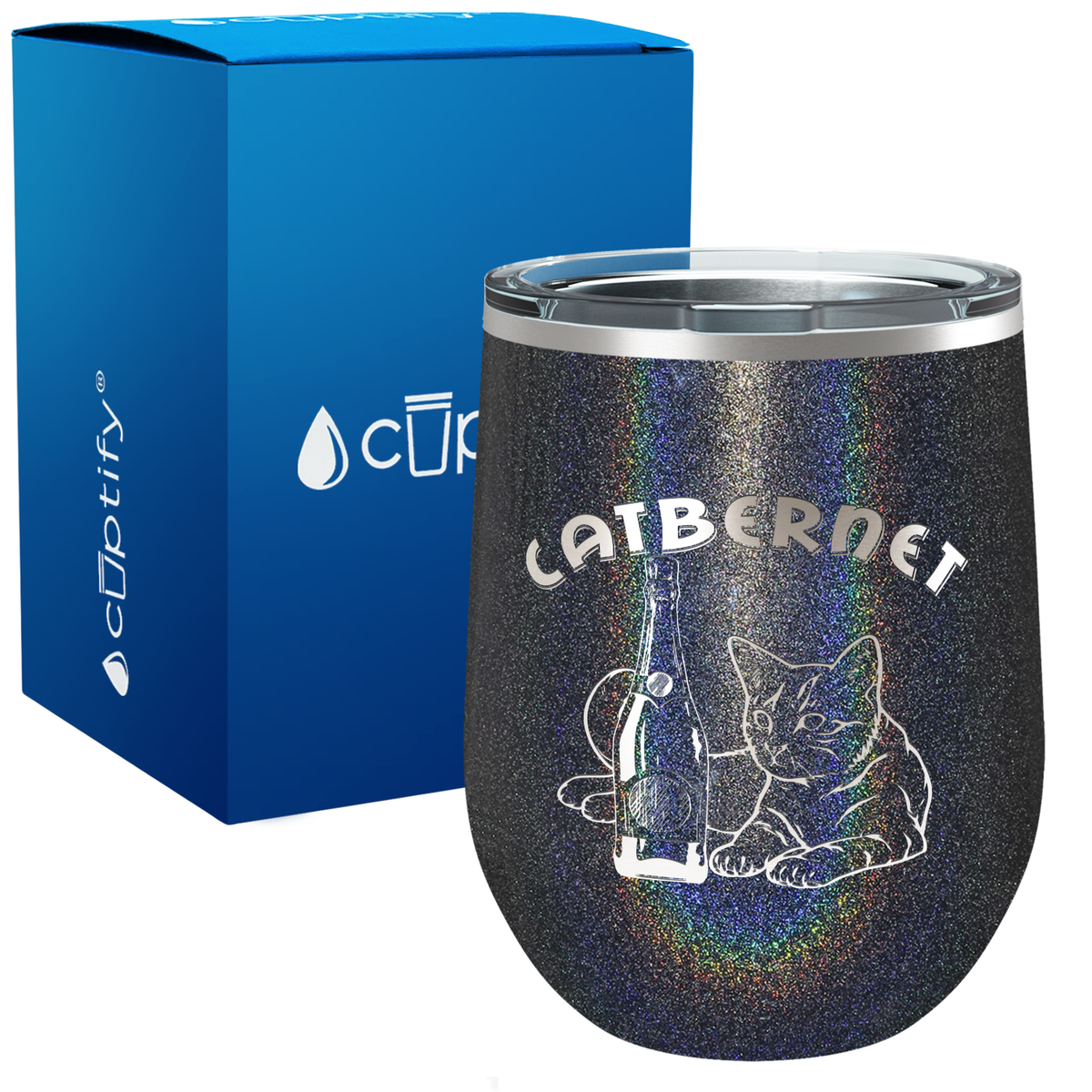Catbernet 12oz Funny Wine Tumbler
