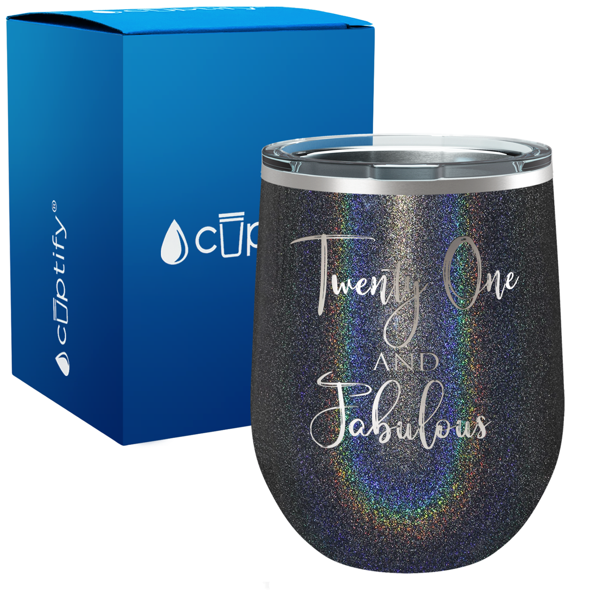 Twenty One and Fabulous 12oz Birthday Wine Tumbler
